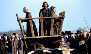 The witch hunts in The Crucible can easily be tied into modern day research group think and events in the news during Socratic Seminar.   Photograph: Allstar Collection/Cinetext/20 C/Sportsphoto Ltd./Allstar